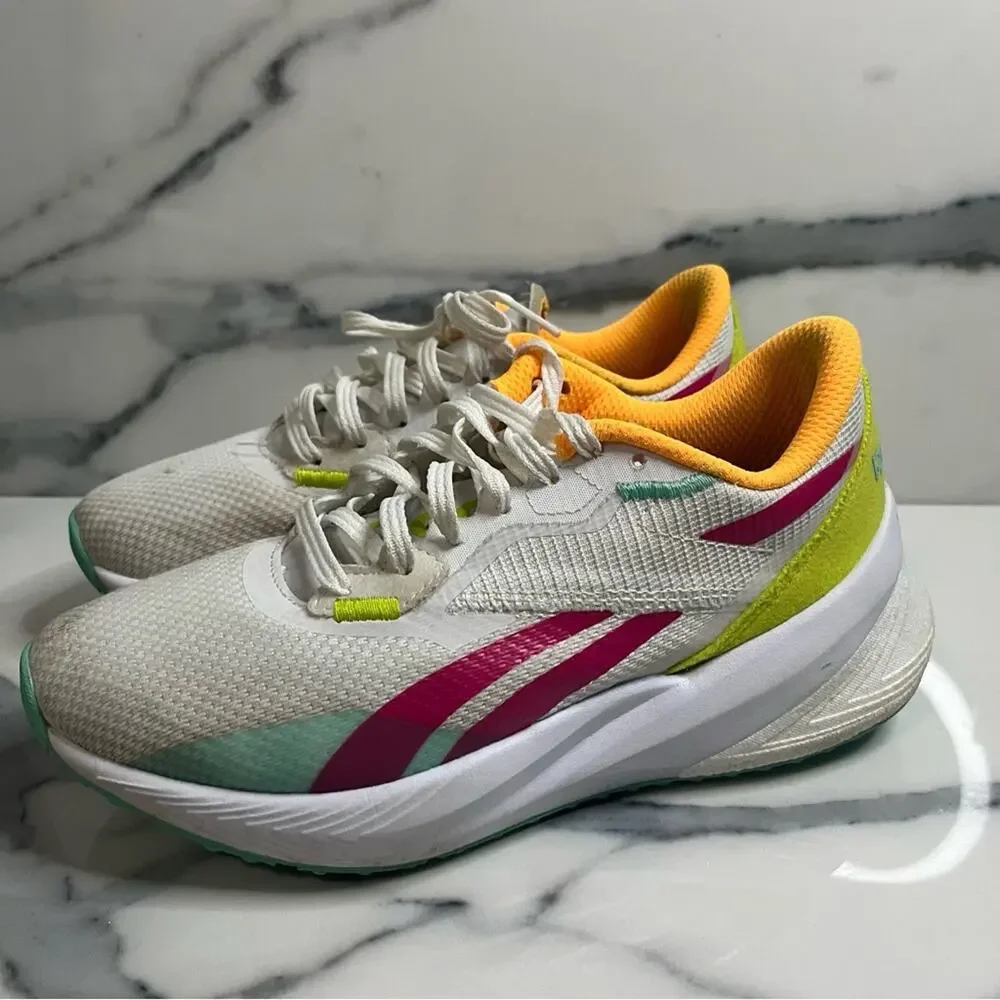 Reebok Women's White Mint Acid Yellow Floatride Energy Daily Shoes Sz 6 Athlete